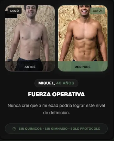 Resultado de Miguel antes y después